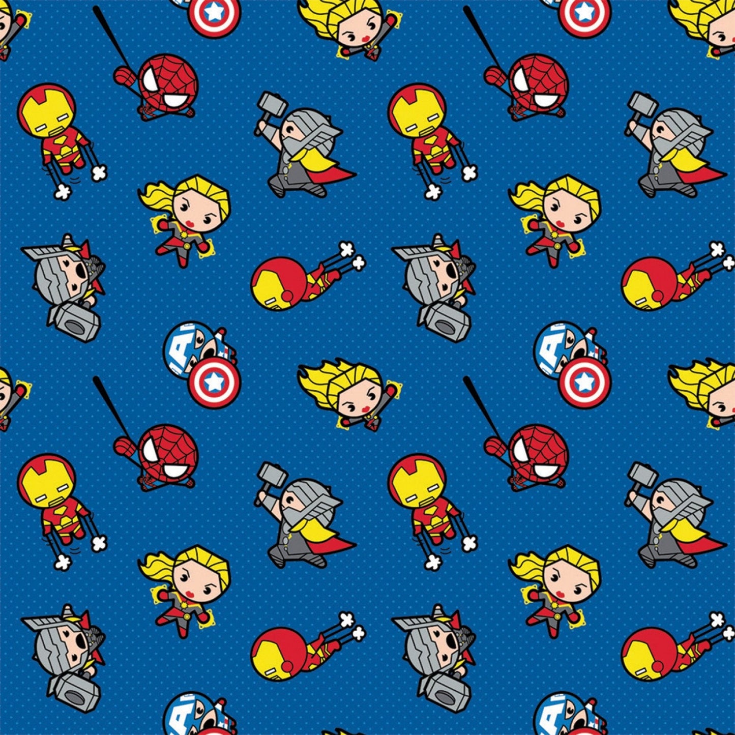 Licensed Flannel Blue Kawaii Action Toss 13020498H-2 Bamboo Flannel Fabric