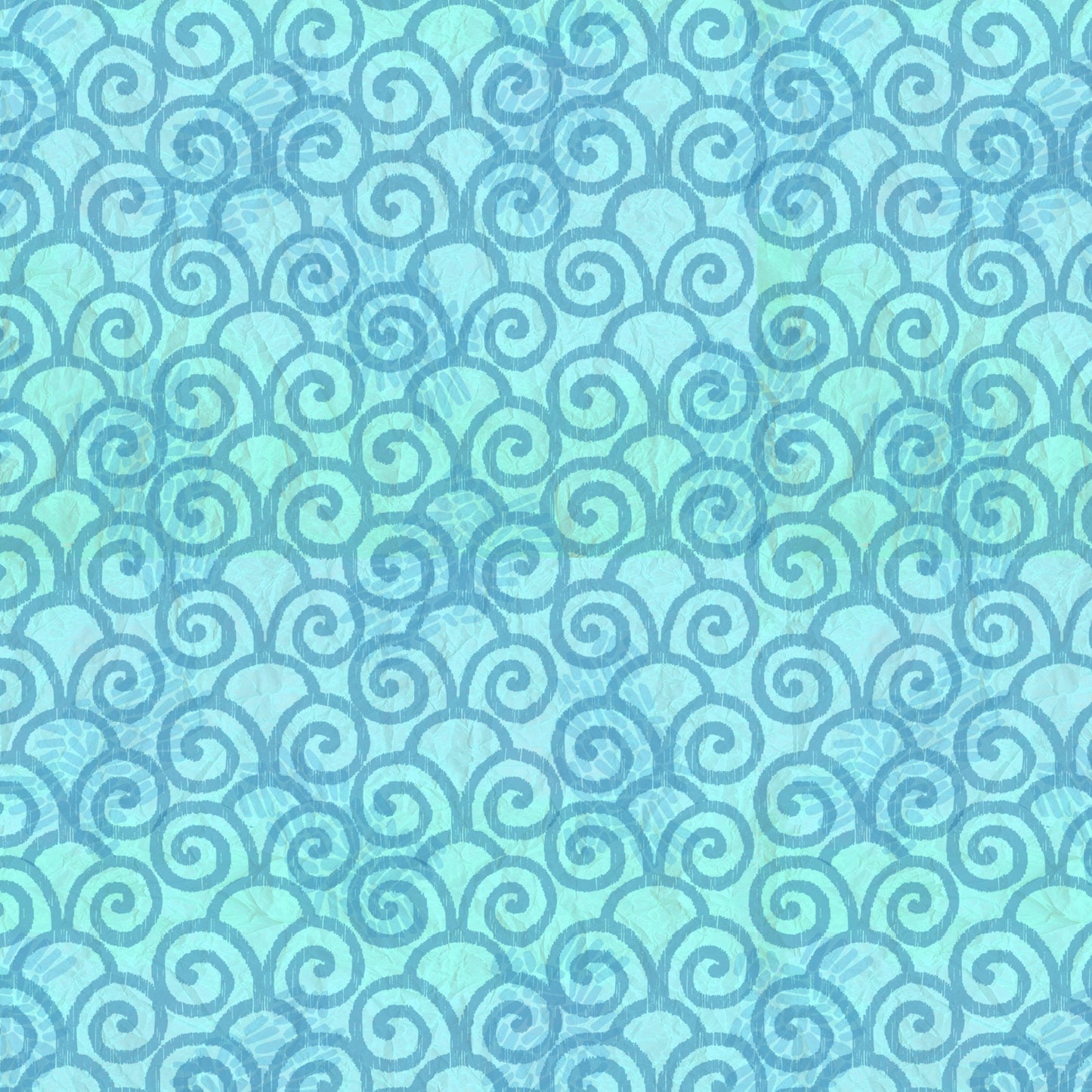 Color My World Monotone Swirl Blue 4911-11 Cotton Woven Fabric