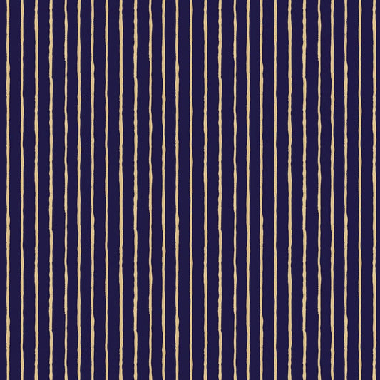 Dream World by Emily Winfield Martin Stripes Navy with Sparkle SC9085R-NAVY Licensed Cotton Woven Fabric