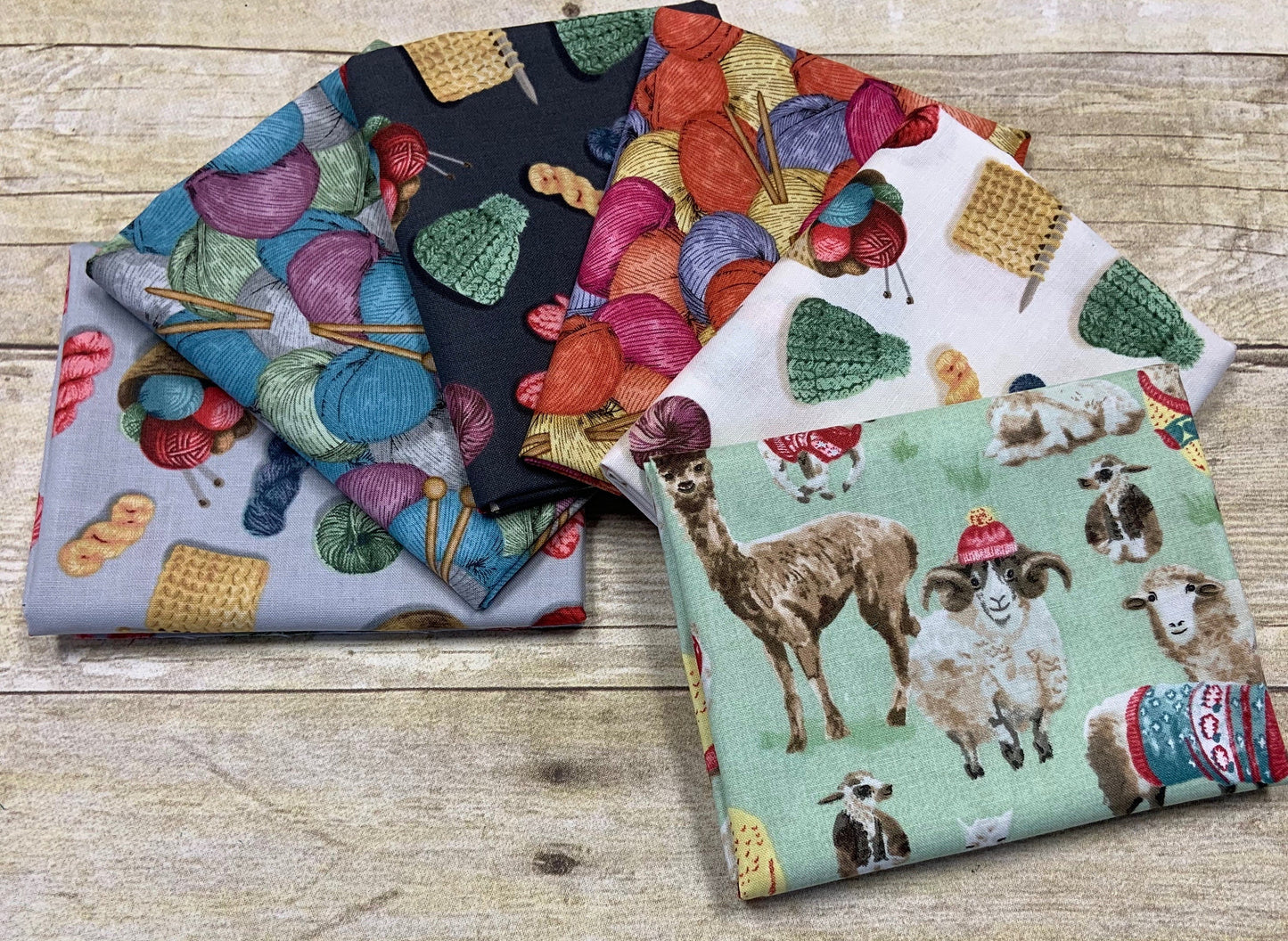 Knit and Purl Multi Llama, Sheep, Lambs & Rams 51605-X Cotton Woven Fabric