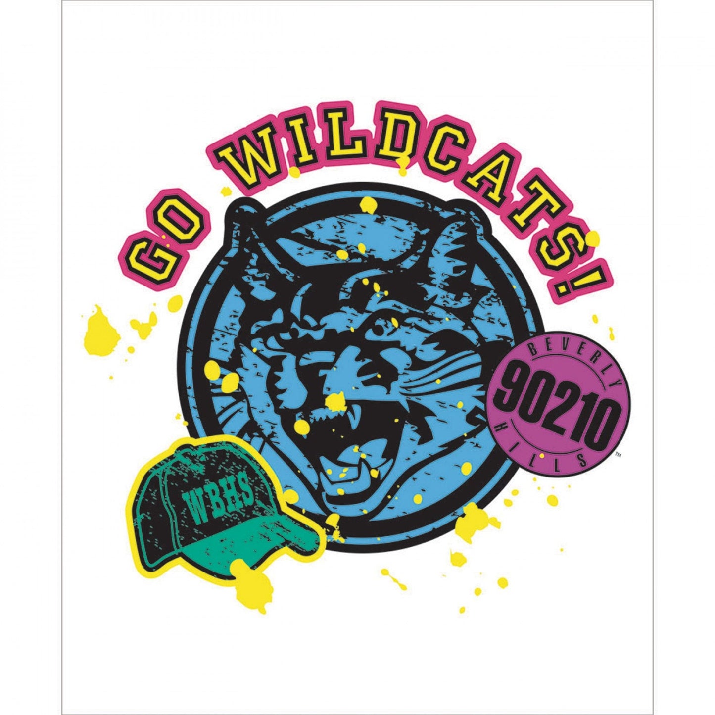 CBS Television City Beverly Hills 90210 Go Wildcats 36" Panel 63500102P-1 Licensed Cotton Woven Panel