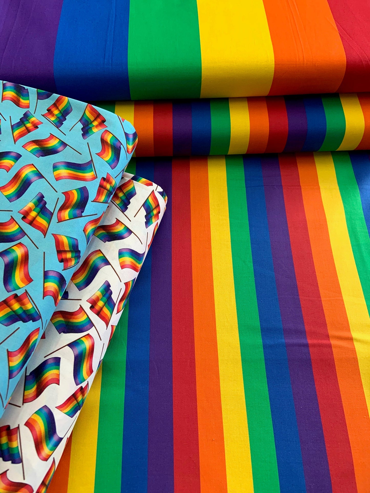 This & That II Rainbow Stripe Narrow (Each stripe is about 1" wide) 27450X Cotton Woven Fabric