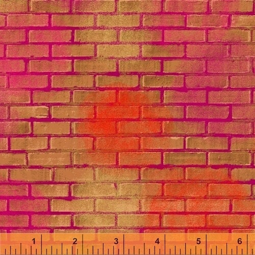 Unstoppable by Whistler Studios Brick Painted Brick 51504-5 Cotton Woven Fabric