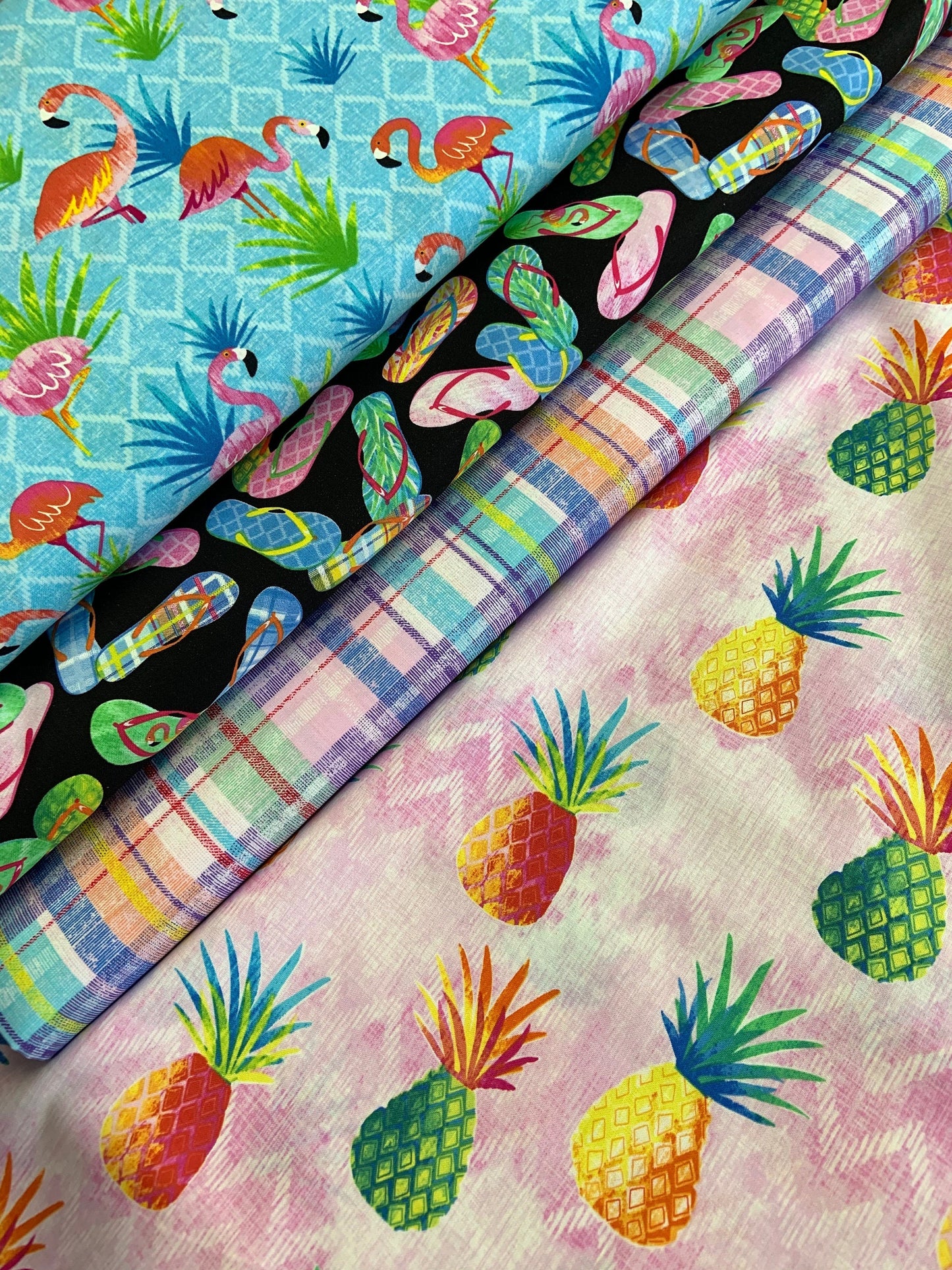 Summer Vibes Pink Pineapple C7445-PNK Cotton Woven Fabric