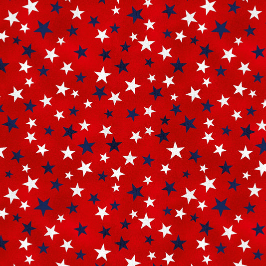 Truckin' In The USA by Chelsea DesignWorks Mini Stars 5006-88  Cotton Woven Fabric