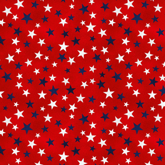 Truckin' In The USA by Chelsea DesignWorks Mini Stars 5006-88 Cotton Woven Fabric