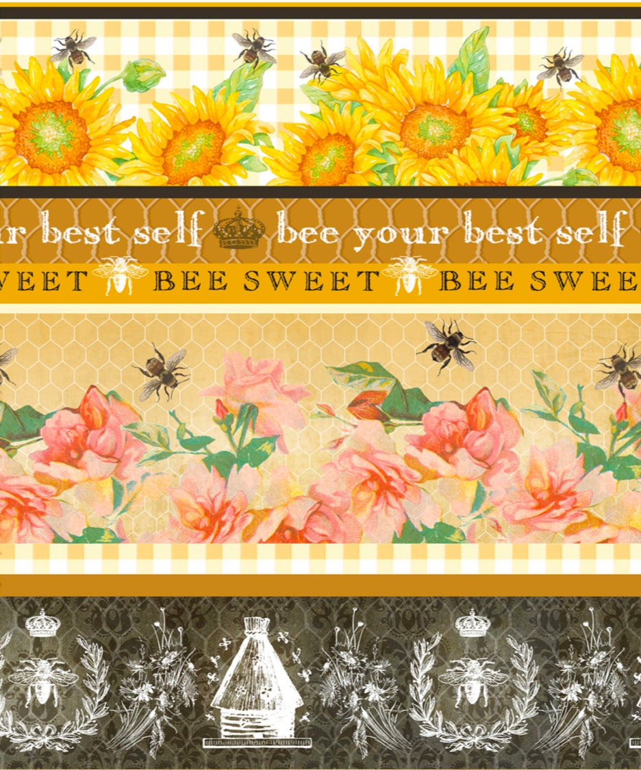 Bee Sweet by Cerrito Creek Studio **Limited Release** Novelty Stripe 5126-44 Cotton Woven Fabric