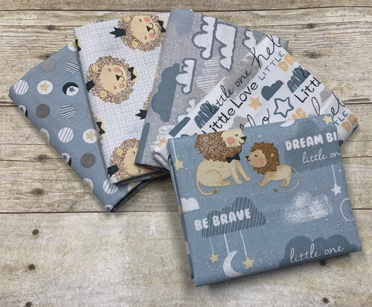 Little Lion Night Sky 16059-GRY Cotton Woven Fabric