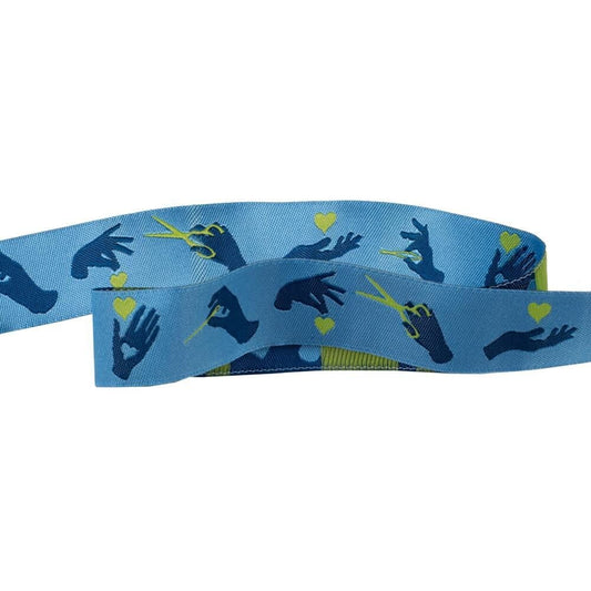 Tula Pink Homemade Ribbon 7/8 Inch Busy Fingers Noon TK 57/23mm Col 2 Woven Ribbon Priced per Yard