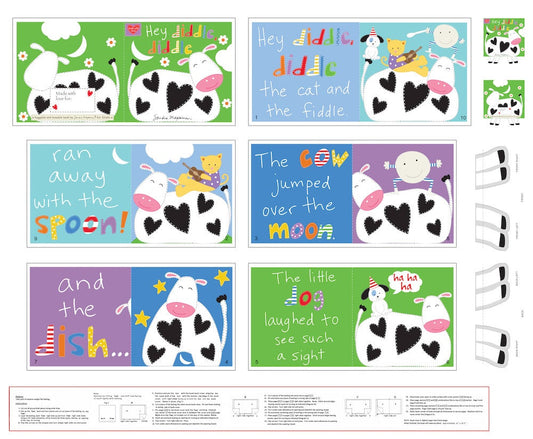 Huggable and Loveable Books VIII Hey Diddle Diddle 5057P-01 Cotton Woven Panel