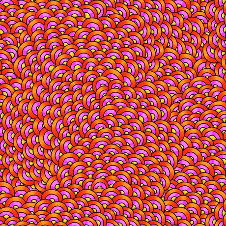 Alpha Doodle by Debi Payne Scallop Geo Pink 27635-P Cotton Woven Fabric