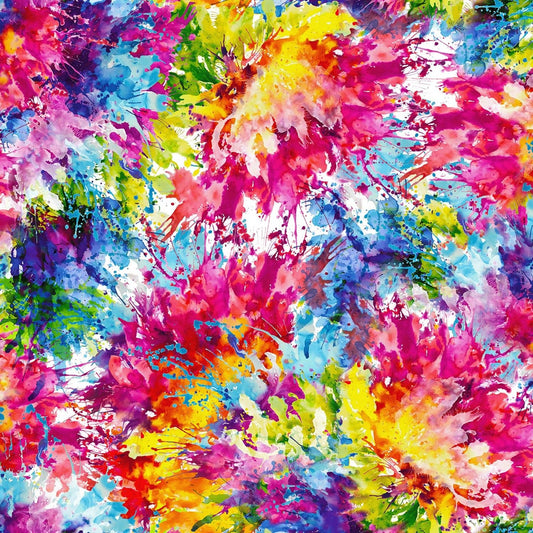 Splash 108" by Color Principle Multi Bright Splash Digitally Printed 2449WB-01 Wideback Quilt Backing