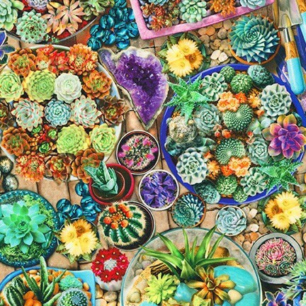 The Potted Garden Andrew Farley AYVD-19574-238 Garden Cotton Woven Fabric