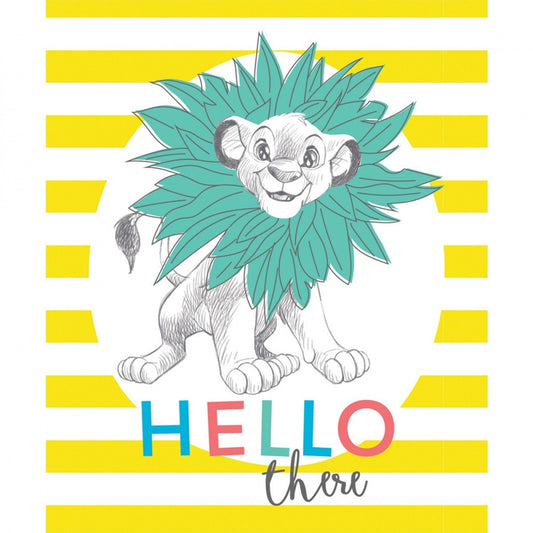 Disney Dress to Impress Lion King Simba Hello There 36" Panel 85260302P-1 Licensed Cotton Woven Panel