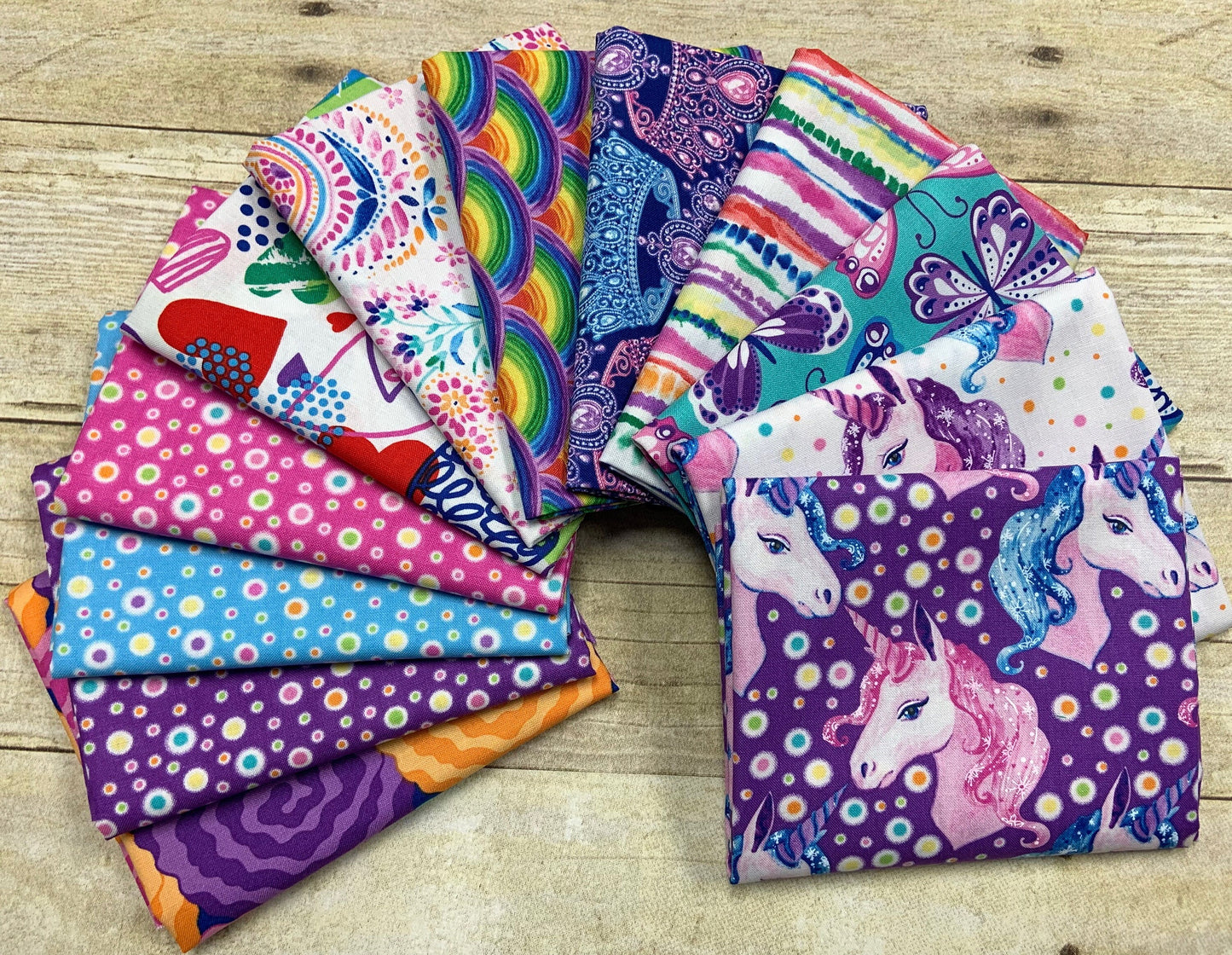 Emelia Dreams On Unicorns Purple 9948-55 Cotton Woven Fabric
