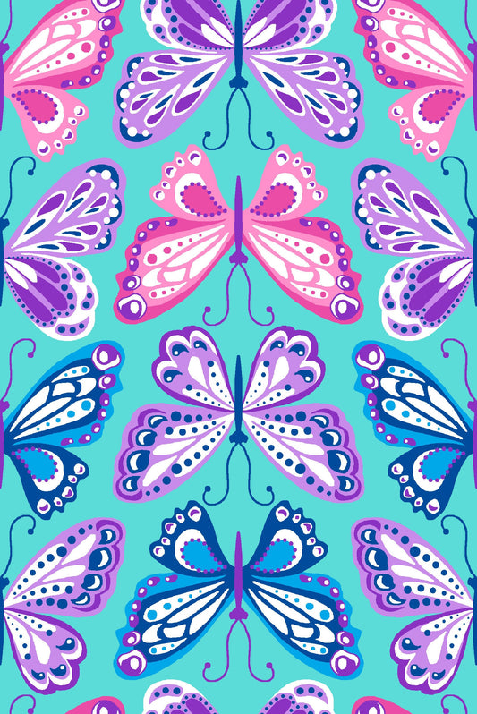 Emelia Dreams On Butterflies Blue 9941-75 Cotton Woven Fabric