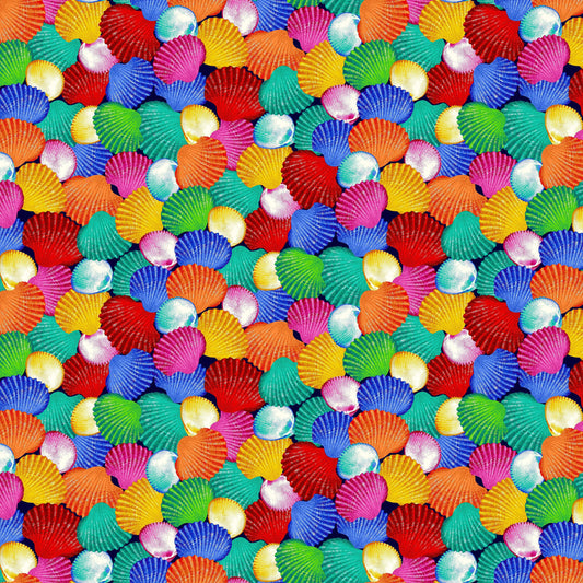 Sea World by Lorella Avinci Sea Shells 5052-75 Cotton Woven Fabric