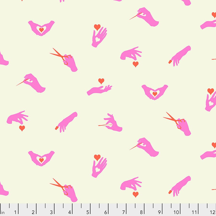 Tula Pink Homemade Busy Fingers in Morning PWTP144.MORNING Cotton Woven Fabric