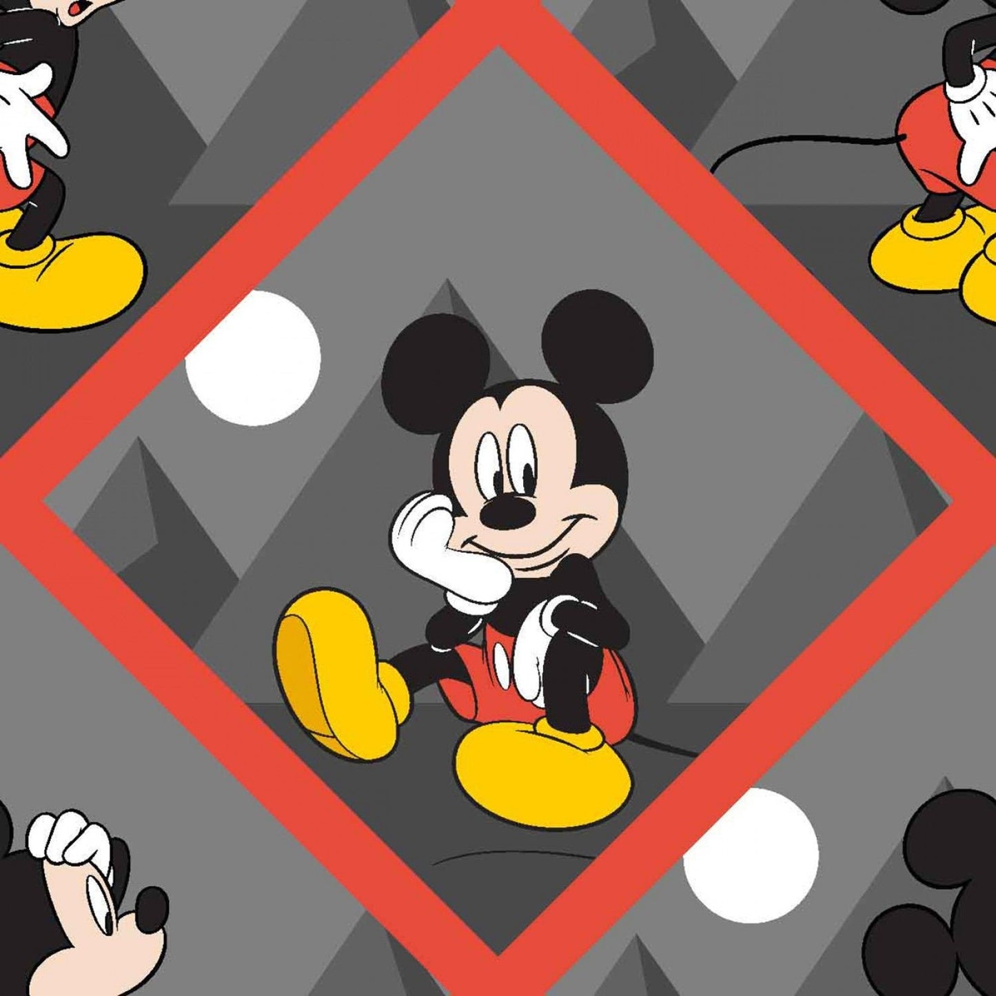 Licensed Disney Mickey Tile 690721100715 Cotton Woven Fabric