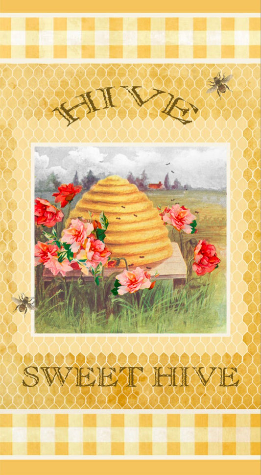 Bee Sweet by Cerrito Creek Studio **Limited Release** 24" Bee Hive Panel 5121P-44 Cotton Woven Panel