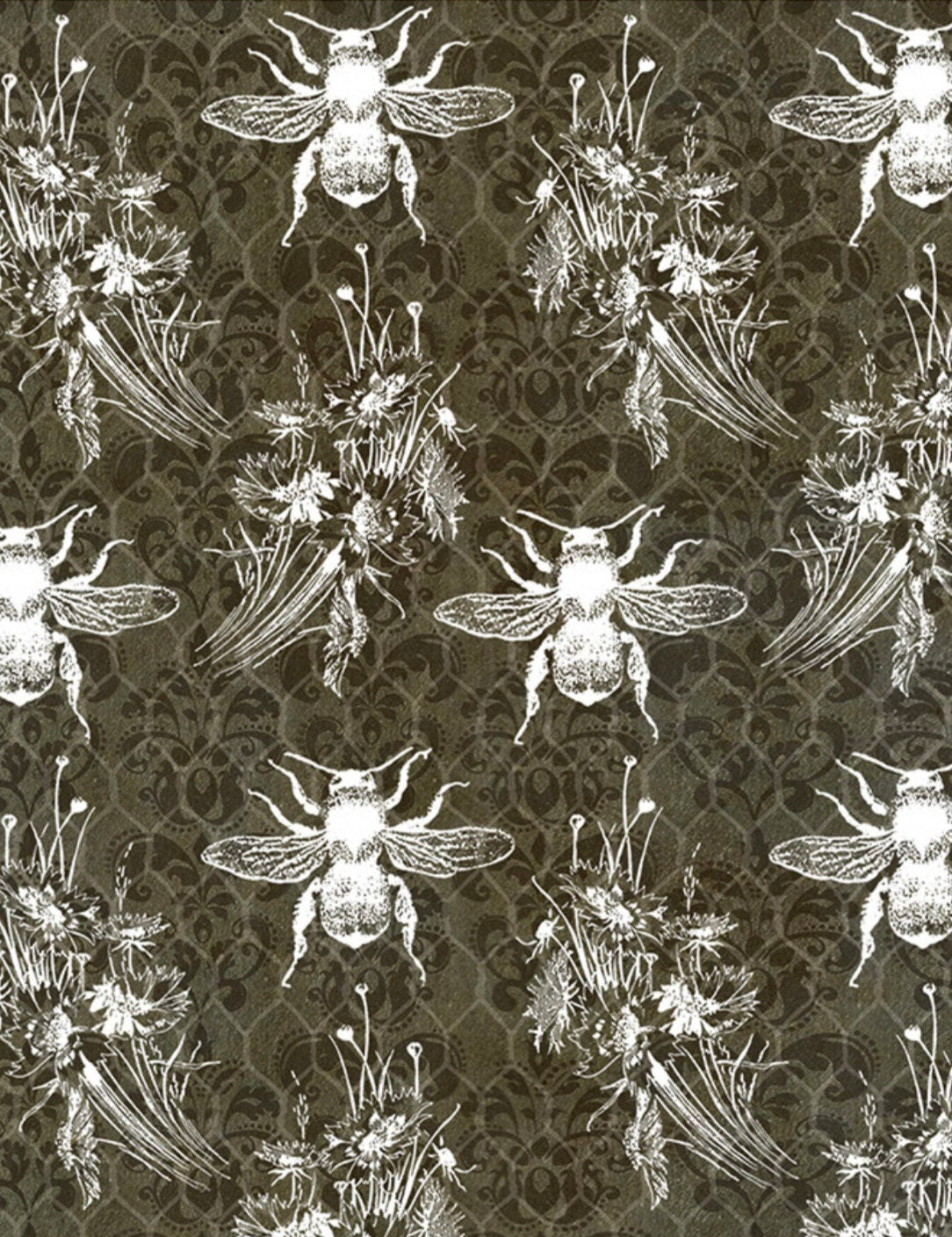 Bee Sweet by Cerrito Creek Studio **Limited Release** Bees and Honeycomb Chalkboard 5123-99 Cotton Woven Fabric