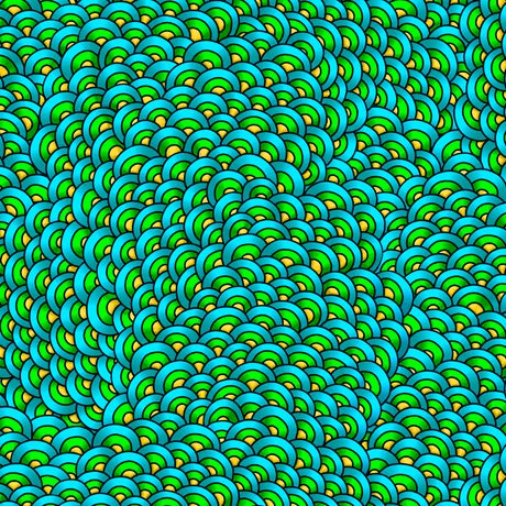 Alpha Doodle by Debi Payne Scallop Geo Turquoise 27635Q Cotton Woven Fabric