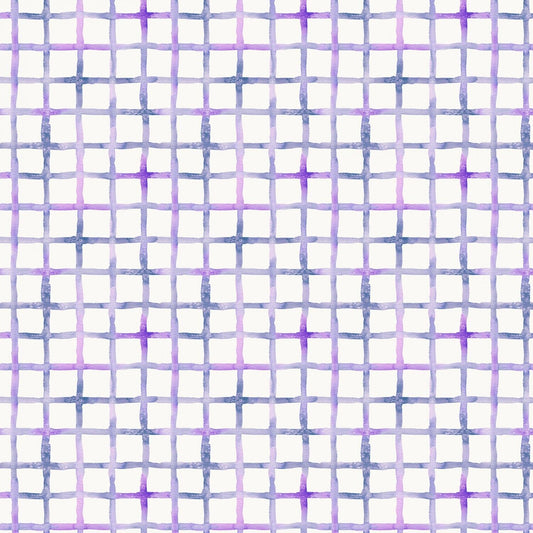 Little Darlings by Sillier Than Sally Designs Check Lavender LITD4160-L Cotton Woven Fabric