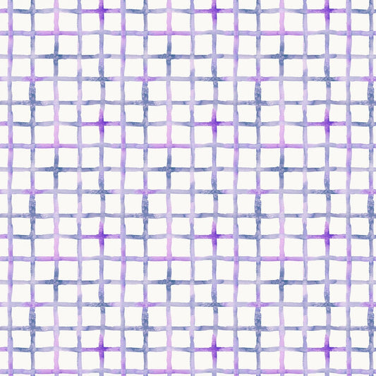 Little Darlings by Sillier Than Sally Designs Check Lavender LITD4160-L Cotton Woven Fabric