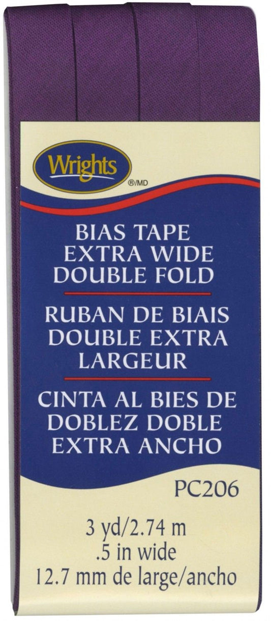 Extra Wide Double Fold Bias Tape Plum # 117206572