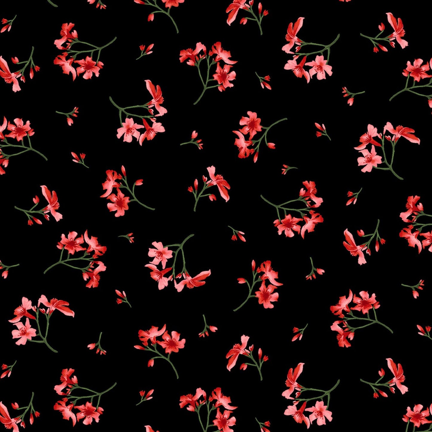 Prose Little Flowers Black 9655M-J Cotton Woven Fabric