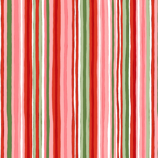 Prose Painterly Stripe Red 9656M-R Cotton Woven Fabric