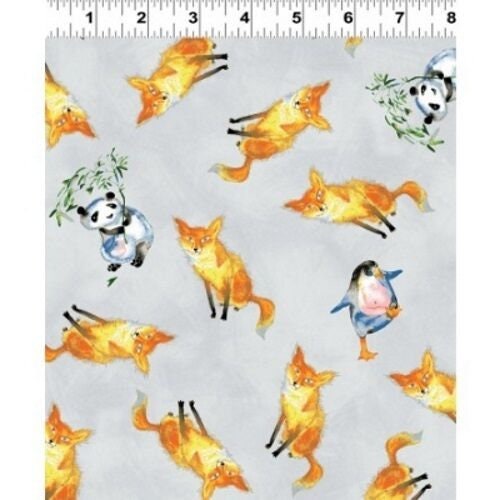 Friends in Wild Places by Masha D'yans Y1640-5 Cotton Woven Fabric