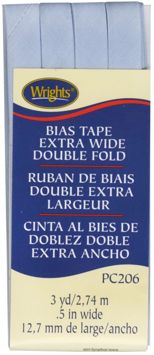 Extra Wide Double Fold Bias Tape Light Blue W206-052