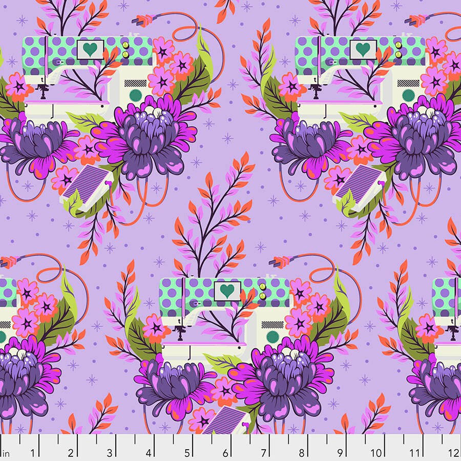 Tula Pink Homemade Pedal to the Metal in Night PWTP140.NIGHT Cotton Woven Fabric