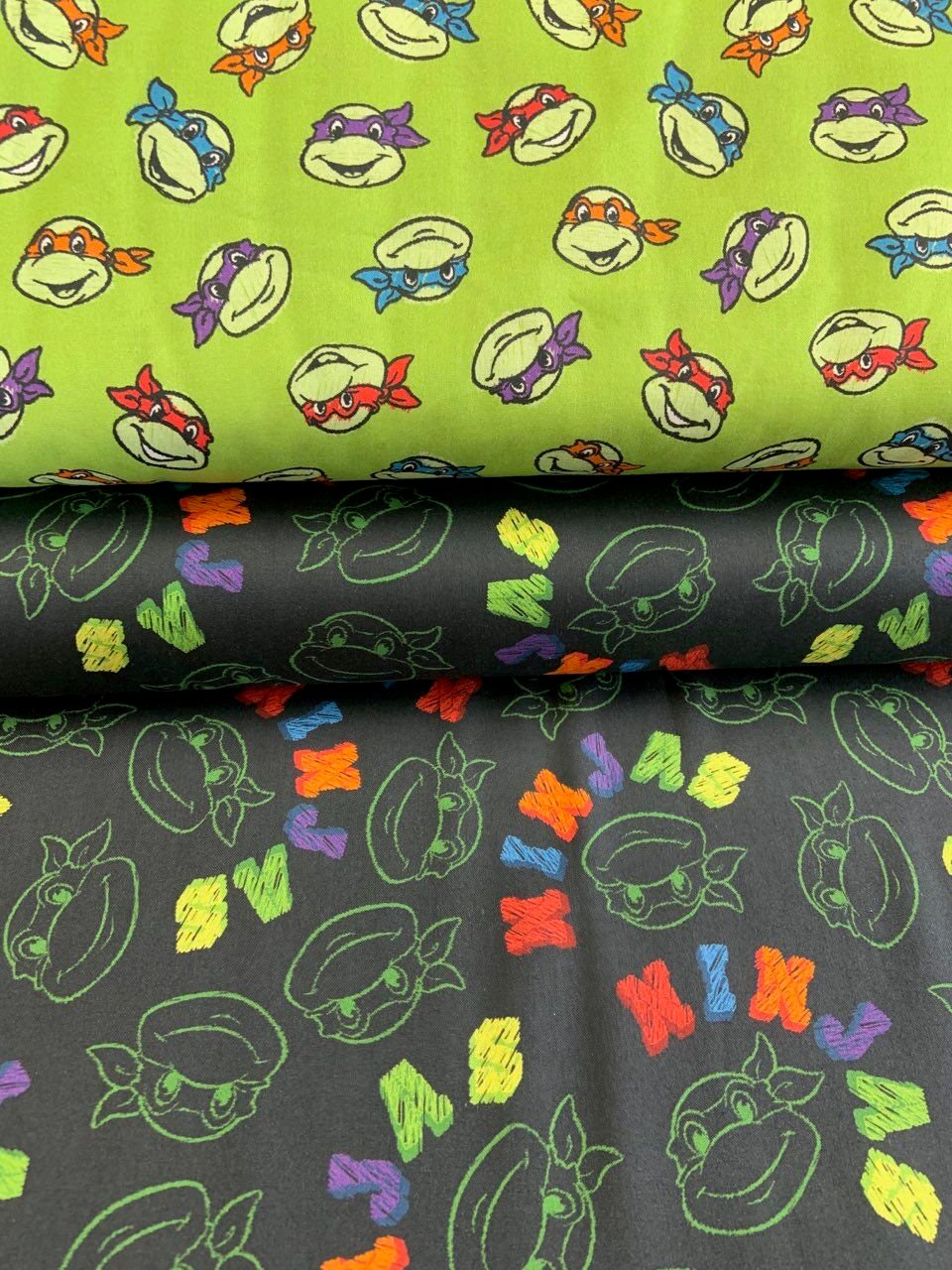 Licensed Nickelodeon TMNT Sketch Toss 70312B110715 Cotton Woven Fabric