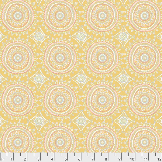 Ganesha Garden by Dena Design Mandala Yellow PWDF299.YELLOW Cotton Woven Fabric