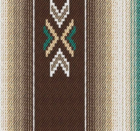 Dream Weaver Large Serape Brown 27650-A Cotton Woven Fabric