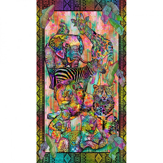 It's a Jungle Out There 24" Jungle Panel 10287 Cotton Woven Panel