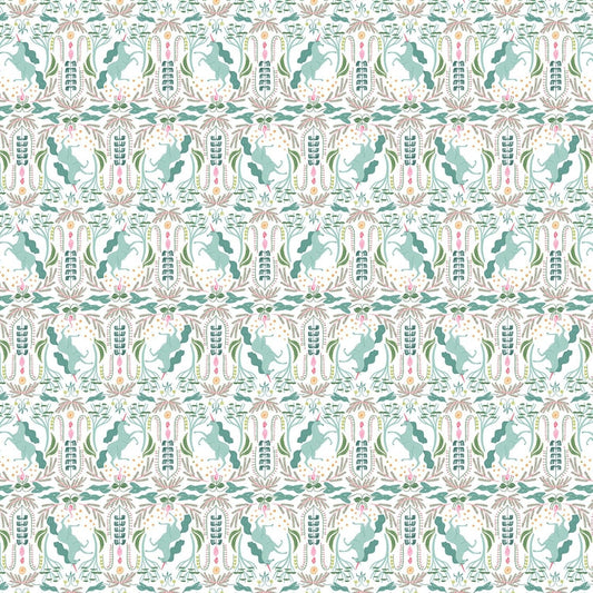 Mythical by Rae Ritchie Unicorn Toile White ST-SRR1432 Cotton Woven Fabric