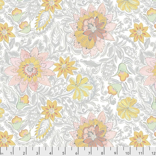 Ganesha Garden by Dena Design Lotus Yellow PWDF298.YELLOW Cotton Woven Fabric