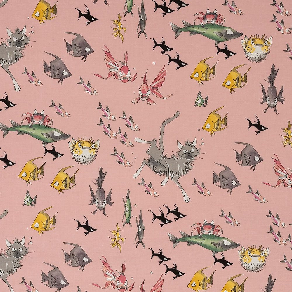 The Ghastlies Ghastlie Lake A Ghastlie Dive Blush 8846DR Cotton Woven Fabric