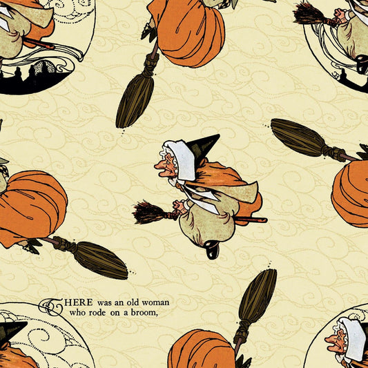 Goose Tales by J. Wecker Frisch Old Mother Goose Toss Cream C9396-CREAM Cotton Woven Fabric