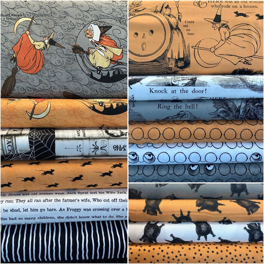 Goose Tales by J. Wecker Frisch Text Orange C9400-ORANGE Cotton Woven Fabric