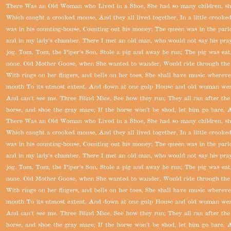Goose Tales by J. Wecker Frisch Text Orange C9400-ORANGE Cotton Woven Fabric