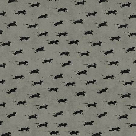 Goose Tales by J. Wecker Frisch Blind Mice Gray C9399-GRAY Cotton Woven Fabric