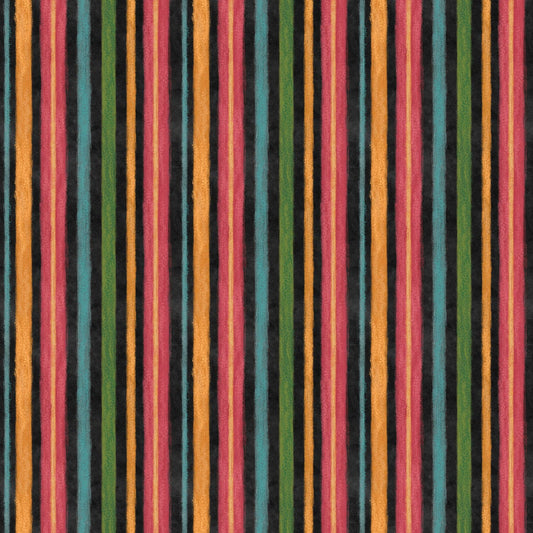 Rake & Bake by Lily Ford Stripe Black 1124-99 Cotton Woven Fabric