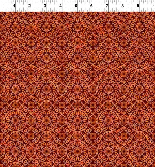 Cosmos by Jason Yenter 7cos-2 Burst Orange Cotton Woven Fabric