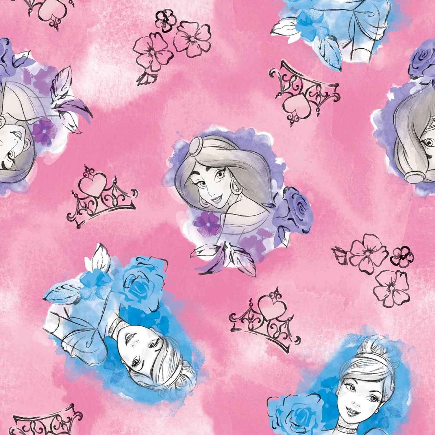 Licensed Disney Princess Toss Disney 70324C470715 Cotton Woven Fabric