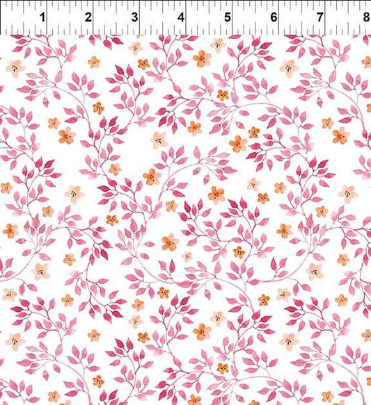 Pretty in Pink Pink Leaves 5pip-1 Cotton Woven Fabric