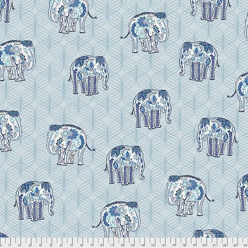 Kismet by Valori Wells The Parade Blue PWVW010.BLUE Cotton Woven Fabric